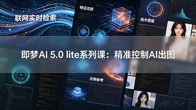 （18962期）即梦AI 5.0 lite实战课：联网实时检索+特征迁移+指令遵循+示例参考，精准控制AI出图-低成本创业项目大全｜短视频带货+AI副业变现｜知行创业网