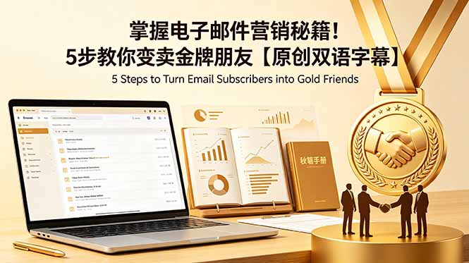（18923期）掌握电子邮件营销秘籍！5步教你变卖金牌朋友【原创双语字幕】-低成本创业项目大全｜短视频带货+AI副业变现｜知行创业网