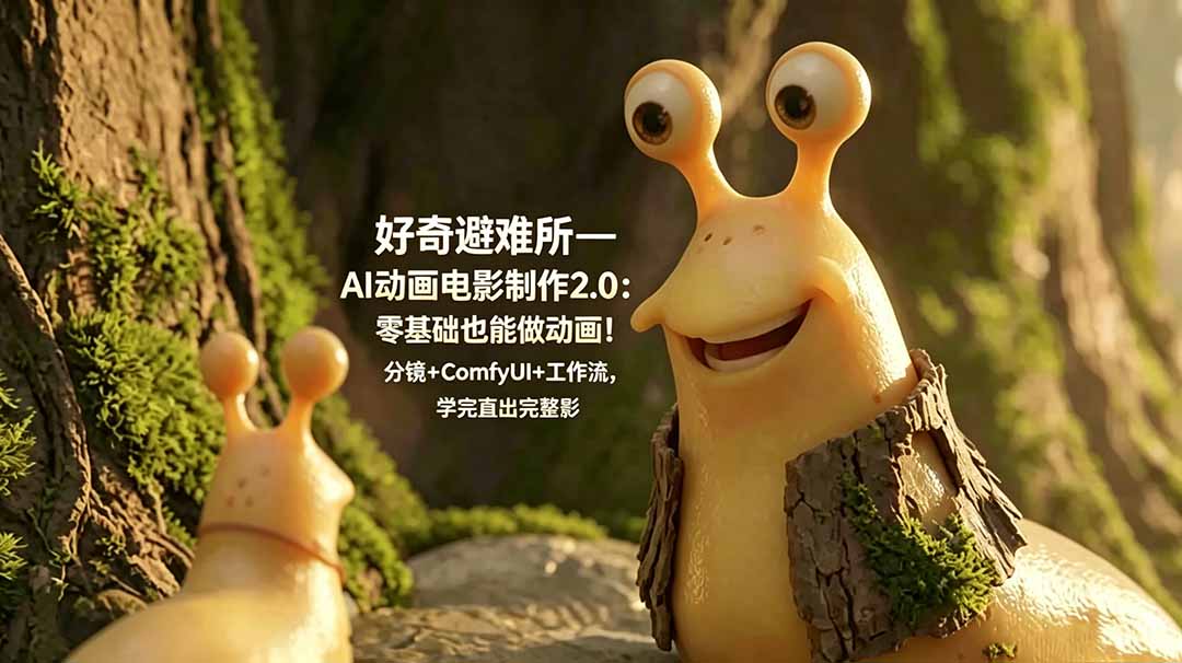 （18924期）好奇避难所—AI动画电影制作2.0：零基础也能做动画！分镜+ComfyUI+工作流，学完直出完整影片-低成本创业项目大全｜短视频带货+AI副业变现｜知行创业网