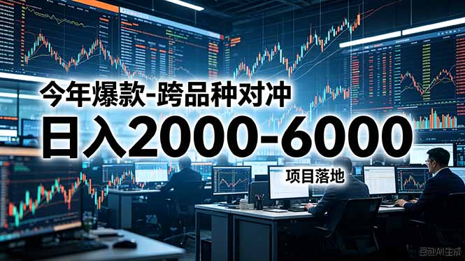 (18918期)今年爆款-跨品种对冲日入2000-6000,项目落地!-低成本创业项目大全|短视频带货+AI副业变现|知行创业网
