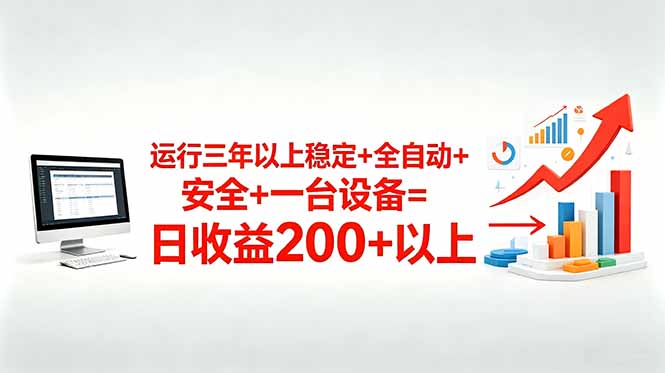 (18773期)三年以上稳定+全自动+安全+一台设备=日收益200+-低成本创业项目大全|短视频带货+AI副业变现|知行创业网