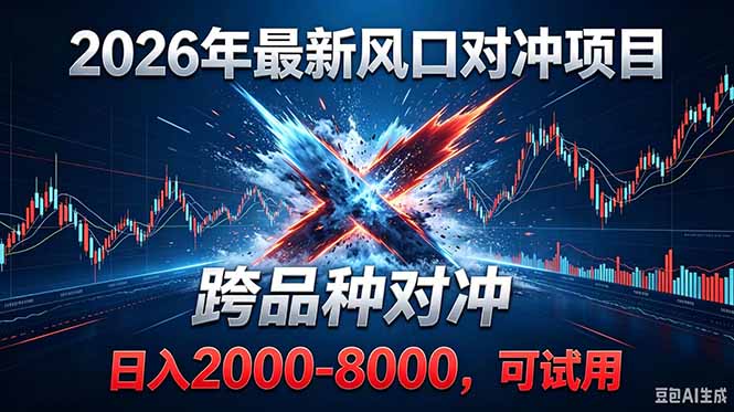 （18827期）2026创业新风口！最新对冲！跨品种对冲！日收益2000-6000+-低成本创业项目大全｜短视频带货+AI副业变现｜知行创业网