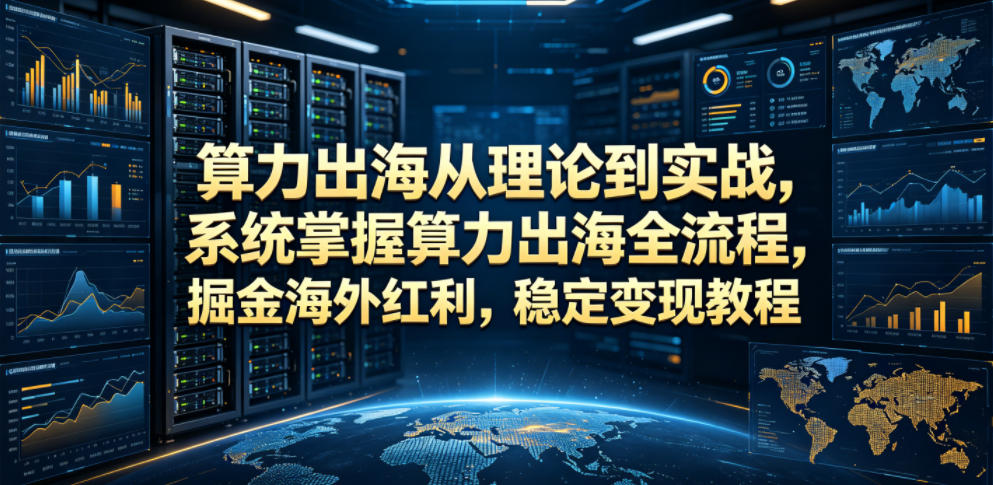 算力出海从理论到实战，系统掌握算力出海全流程，掘金海外红利，稳定变现教程-低成本创业项目大全｜短视频带货+AI副业变现｜知行创业网