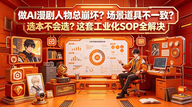 （18850期）做AI漫剧人物总崩坏？场景道具不一致？选本不会选？这套工业化SOP全解决 (更新)-低成本创业项目大全｜短视频带货+AI副业变现｜知行创业网