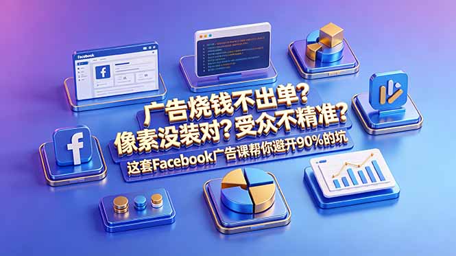 （18850期）广告烧钱不出单？像素没装对？受众不精准？这套Facebook广告课帮你避开90%的坑-原创双语字幕-低成本创业项目大全｜短视频带货+AI副业变现｜知行创业网