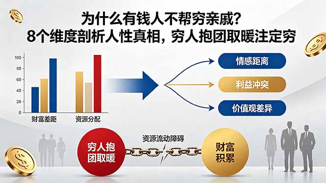 （18932期）付费文章：为什么有钱人不帮穷亲戚？8个维度剖析人性真相，穷人抱团取暖注定穷-低成本创业项目大全｜短视频带货+AI副业变现｜知行创业网