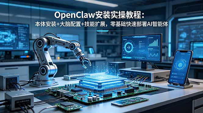 （18982期）OpenClaw安装实操教程：本体安装+大脑配置+技能扩展，零基础快速部署AI智能体-低成本创业项目大全｜短视频带货+AI副业变现｜知行创业网