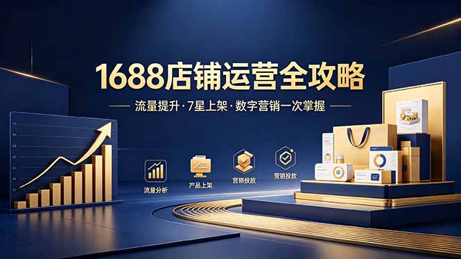 （18976期）1688店铺没流量？产品上架不到7星？数字营销不会投？全套运营技能一次学(更新6月）-低成本创业项目大全｜短视频带货+AI副业变现｜知行创业网