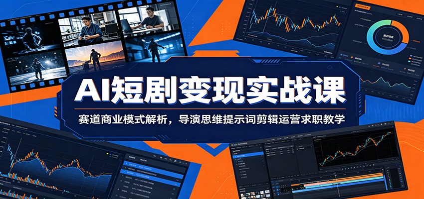 AI短剧变现实战课：赛道商业模式解析，导演思维提示词剪辑运营求职教学-低成本创业项目大全｜短视频带货+AI副业变现｜知行创业网