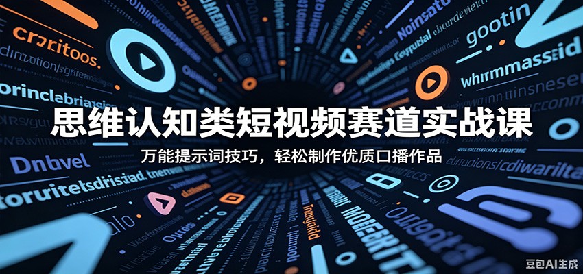 思维认知类短视频赛道实战课:万能提示词技巧,轻松制作优质口播作品-低成本创业项目大全|短视频带货+AI副业变现|知行创业网