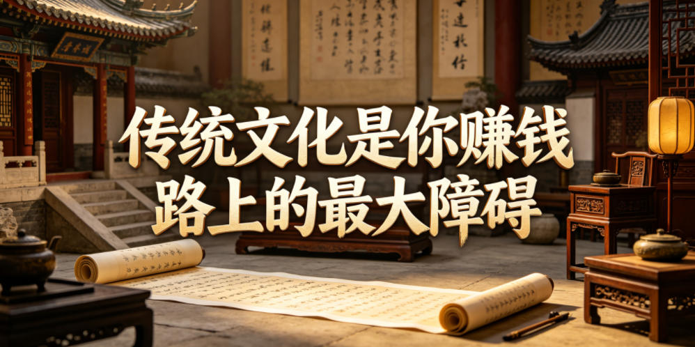 付费文章:传统文化是你賺钱路上的最大障碍-低成本创业项目大全|短视频带货+AI副业变现|知行创业网