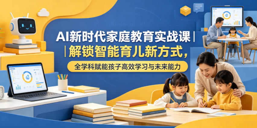 AI新时代家庭教育实战课｜解锁智能育儿新方式，全学科赋能孩子高效学习与未来能力-低成本创业项目大全｜短视频带货+AI副业变现｜知行创业网