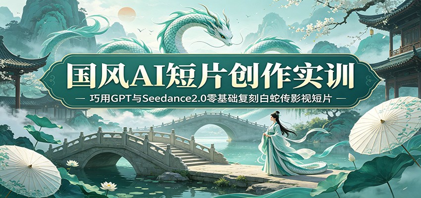 国风AI短片创作实训：巧用GPT与Seedance2.0零基础复刻白蛇传影视短片-低成本创业项目大全｜短视频带货+AI副业变现｜知行创业网
