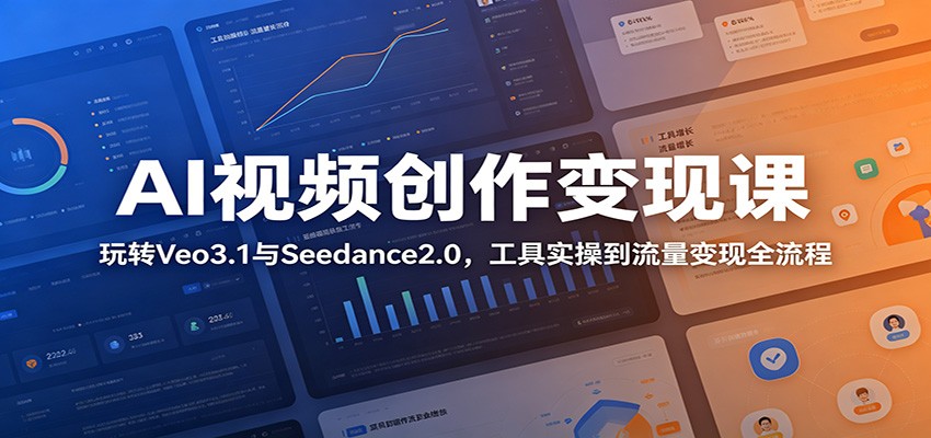 AI视频创作变现课:玩转Veo3.1与Seedance2.0,工具实操到流量变现全流程-低成本创业项目大全|短视频带货+AI副业变现|知行创业网