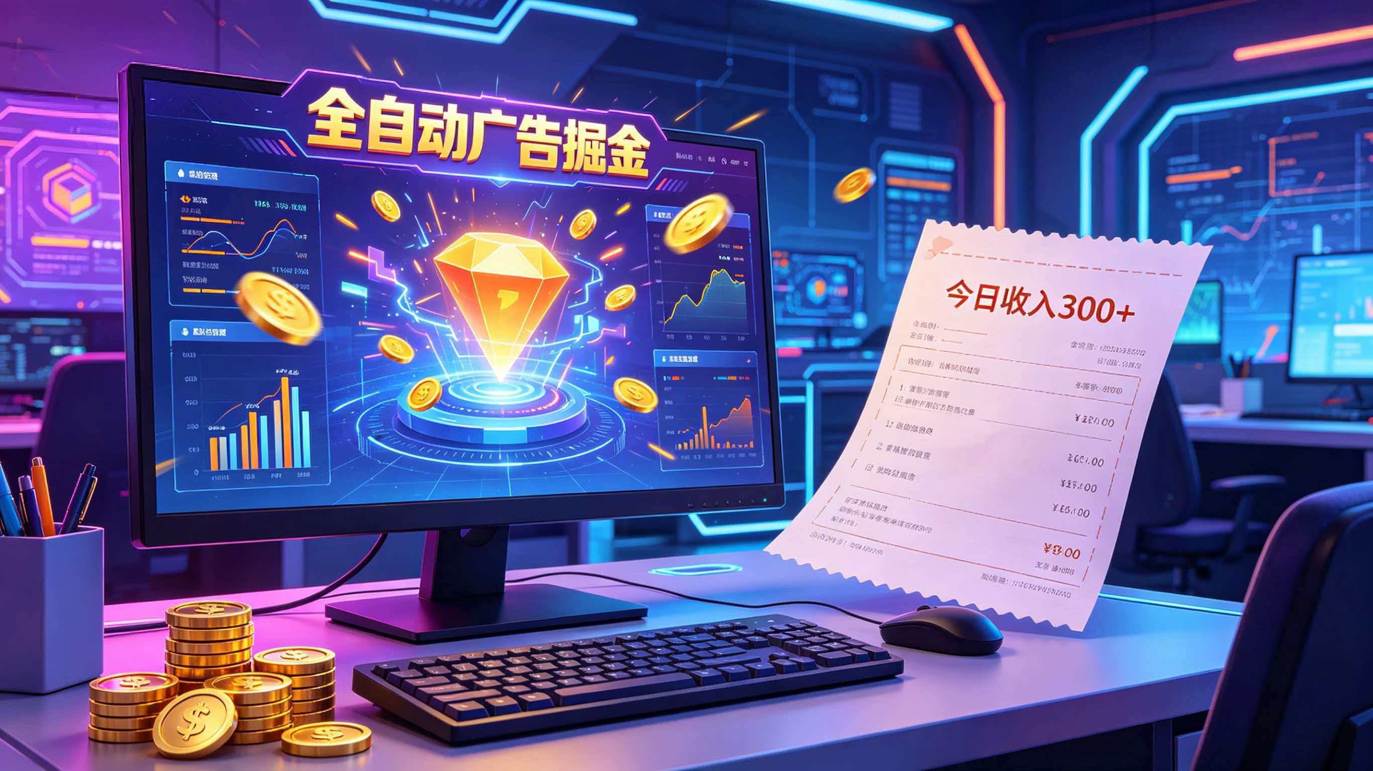 全自动广告掘金，日入300+。全程Ai自动化运行，解放双手，时间自由。收益稳定-低成本创业项目大全｜短视频带货+AI副业变现｜知行创业网