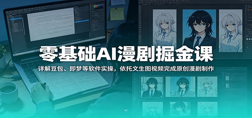 零基础AI漫剧掘金课：详解豆包、即梦等软件实操，依托文生图视频完成原创漫剧制作-低成本创业项目大全｜短视频带货+AI副业变现｜知行创业网