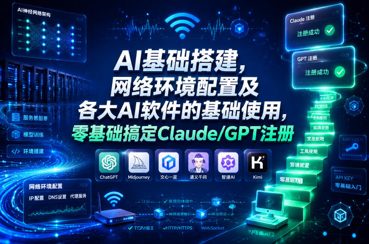 AI基础搭建,网络环境配置及各大AI软件的基础使用,零基础搞定Claude/GPT注册-低成本创业项目大全|短视频带货+AI副业变现|知行创业网
