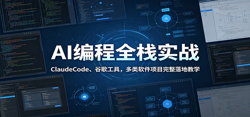 AI编程全栈实战：ClaudeCode、谷歌工具，多类软件项目完整落地教学-低成本创业项目大全｜短视频带货+AI副业变现｜知行创业网