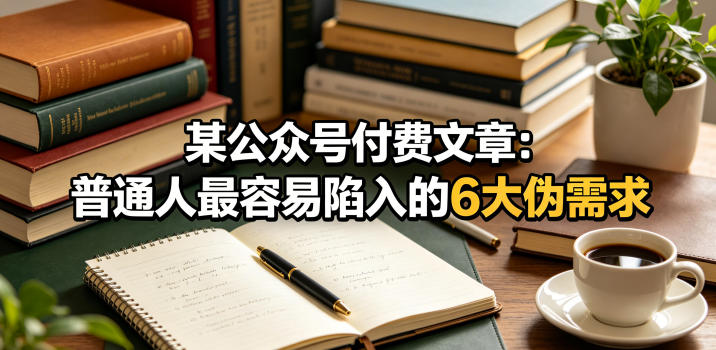 某公众号付费文章：普通人最容易陷入的6大伪需求-低成本创业项目大全｜短视频带货+AI副业变现｜知行创业网