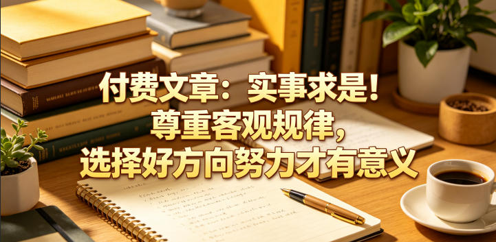 付费文章：实事求是！尊重客观规律，选择好方向努力才有意义-低成本创业项目大全｜短视频带货+AI副业变现｜知行创业网