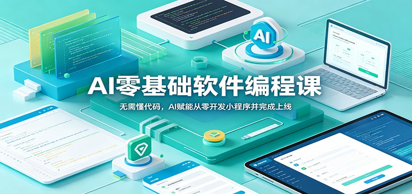 AI零基础软件编程课：无需懂代码，AI赋能从零开发小程序并完成上线-低成本创业项目大全｜短视频带货+AI副业变现｜知行创业网