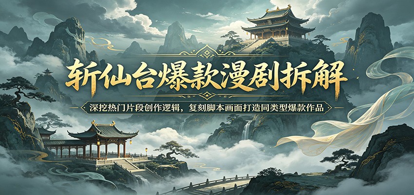 斩仙台爆款漫剧拆解：深挖热门片段创作逻辑，复刻脚本画面打造同类型爆款作品-低成本创业项目大全｜短视频带货+AI副业变现｜知行创业网