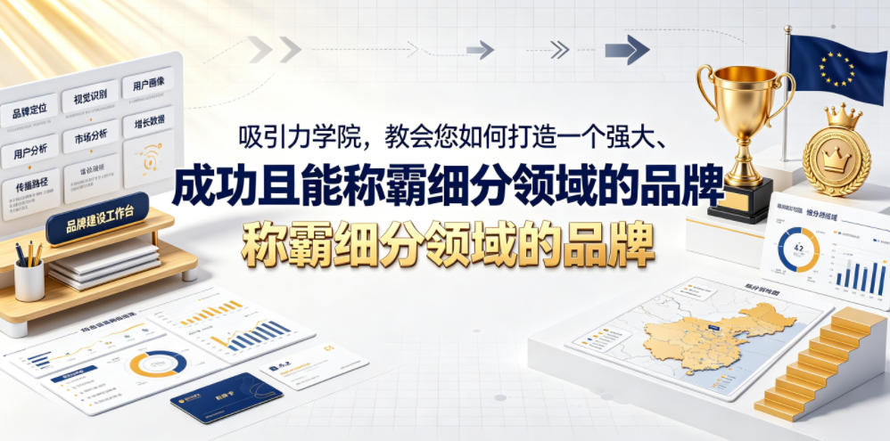吸引力学院，教会您如何打造一个强大、成功且能称霸细分领域的品牌！【原创双语字幕】-低成本创业项目大全｜短视频带货+AI副业变现｜知行创业网