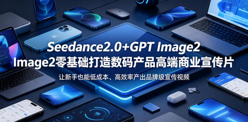Seedance2.0+GPT Image2零基础打造数码产品高端商业宣传片，让新手也能低成本、高效率产出品牌级宣传视频-低成本创业项目大全｜短视频带货+AI副业变现｜知行创业网