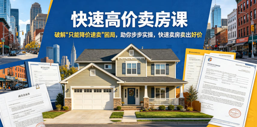 快速高价卖房课，破解“只能降价速卖”困局，助你步步实操，快速卖房卖出好价（更新2026）-低成本创业项目大全｜短视频带货+AI副业变现｜知行创业网