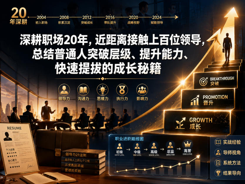 付费文章:深耕职场20年,近距离接触上百位领导,总结普通人突破层级、提升能力、快速提拔的成长秘籍(全网独家干货)-低成本创业项目大全|短视频带货+AI副业变现|知行创业网