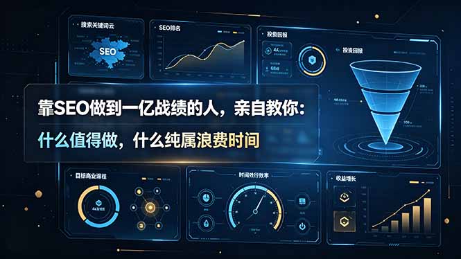 (19197期)靠SEO做到一亿战绩的人,亲自教你:什么值得做,什么纯属浪费时间【原创双语字幕】-低成本创业项目大全|短视频带货+AI副业变现|知行创业网
