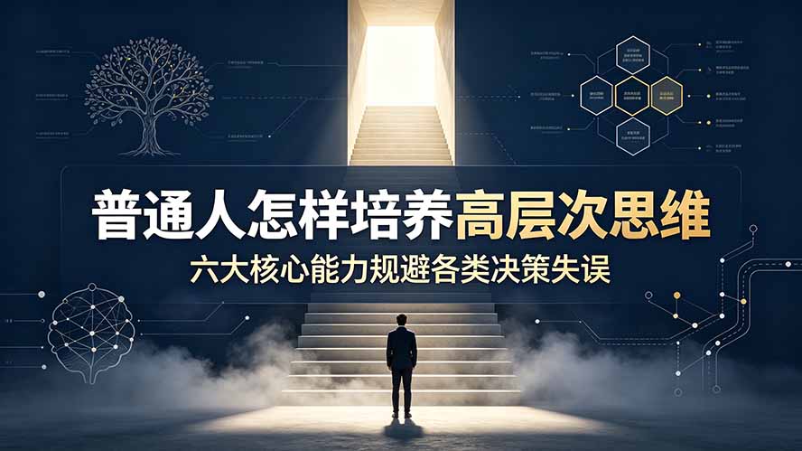 （19479期）付费文章：普通人怎样培养高层次思维，六大核心能力规避各类决策失误-低成本创业项目大全｜短视频带货+AI副业变现｜知行创业网