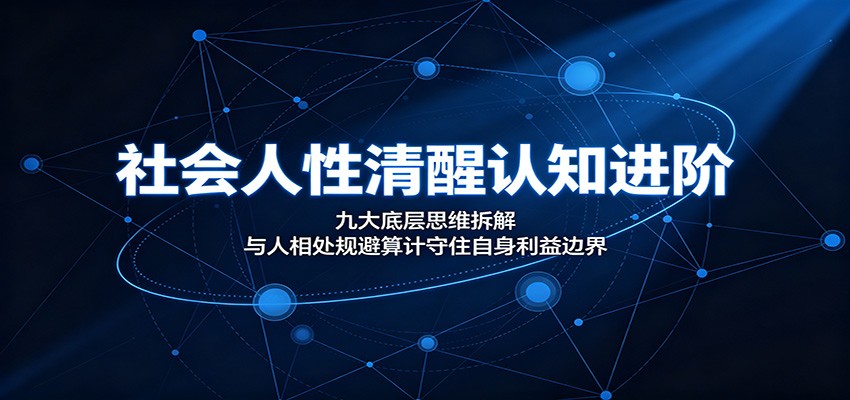 社会人性清醒认知进阶：九大底层思维拆解，与人相处规避算计守住自身利益边界-低成本创业项目大全｜短视频带货+AI副业变现｜知行创业网