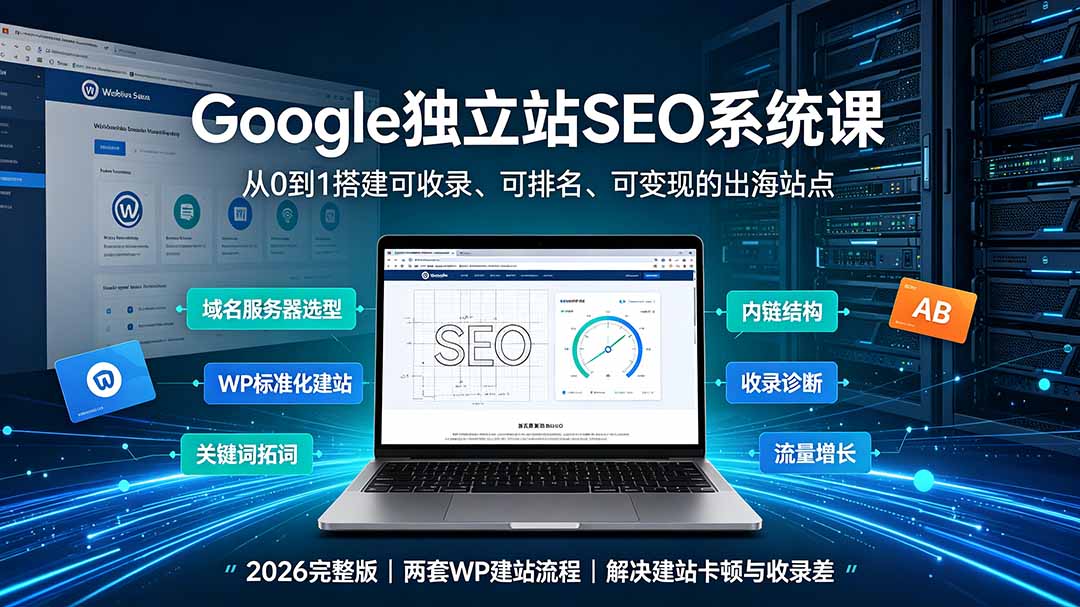 (19426期)Google独立站SEO-7月系统课:出海基建×WordPress建站×AI内容生产×站内外优化×Search Console×AdSense变现-低成本创业项目大全|短视频带货+AI副业变现|知行创业网