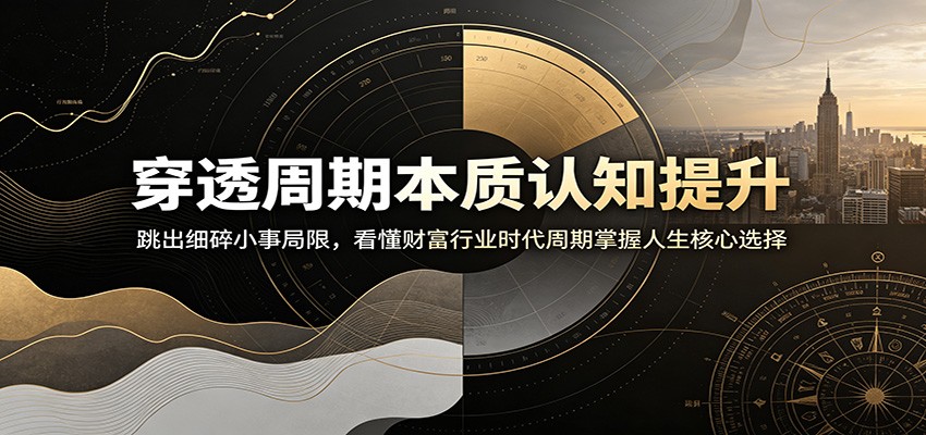 穿透周期本质认知提升:跳出细碎小事局限,看懂财富行业时代周期掌握人生核心选择-低成本创业项目大全|短视频带货+AI副业变现|知行创业网