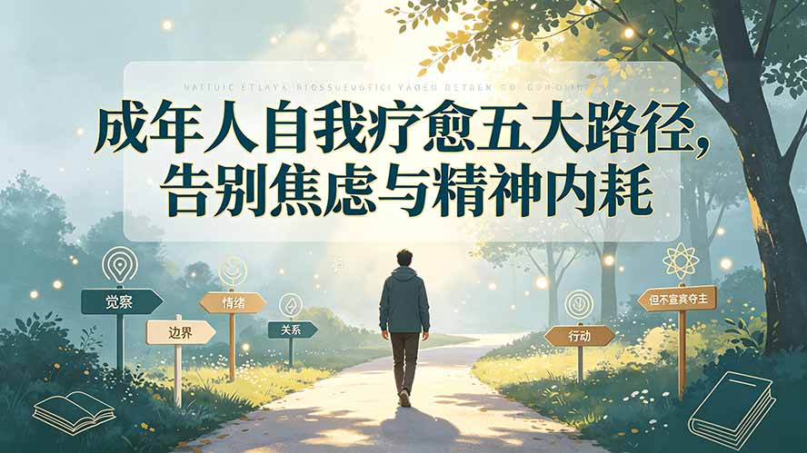 （19516期）付费文章：成年人自我疗愈五大路径，告别焦虑与精神内耗-低成本创业项目大全｜短视频带货+AI副业变现｜知行创业网