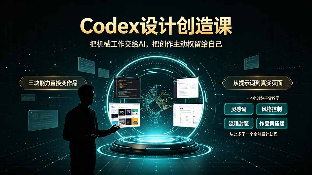 （19362期）Codex设计创造课-2期，小白也能掌握的Codex设计创造技巧，把机械工作交给AI，把创作主动权留给自己-低成本创业项目大全｜短视频带货+AI副业变现｜知行创业网