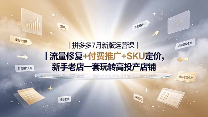 （19167期）2026拼多多掘金运营私教大课-7月，流量推广定价申诉全覆盖，一套打法稳定店铺长期出单-低成本创业项目大全｜短视频带货+AI副业变现｜知行创业网