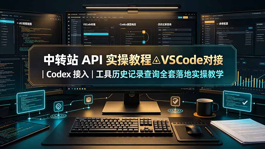 （19520期）中转站 API 实操教程△VSCode 对接｜Codex 接入｜工具历史记录查询全套落地实操教学-低成本创业项目大全｜短视频带货+AI副业变现｜知行创业网