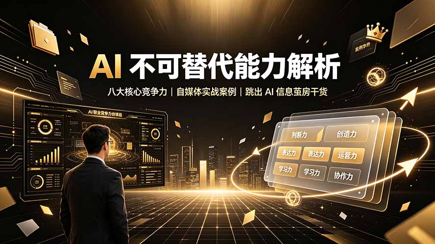 （19344期）付费文章：AI 不可替代能力解析▸八大核心竞争力｜自媒体实战案例｜跳出 AI 信息茧房干货-低成本创业项目大全｜短视频带货+AI副业变现｜知行创业网