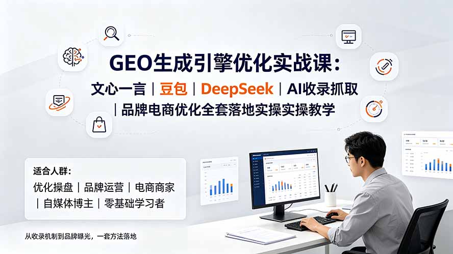 (19456期)GEO生成引擎优化实战课:文心一言|豆包|DeepSeek|AI收录抓取|品牌电商优化全套落地实操教学-低成本创业项目大全|短视频带货+AI副业变现|知行创业网