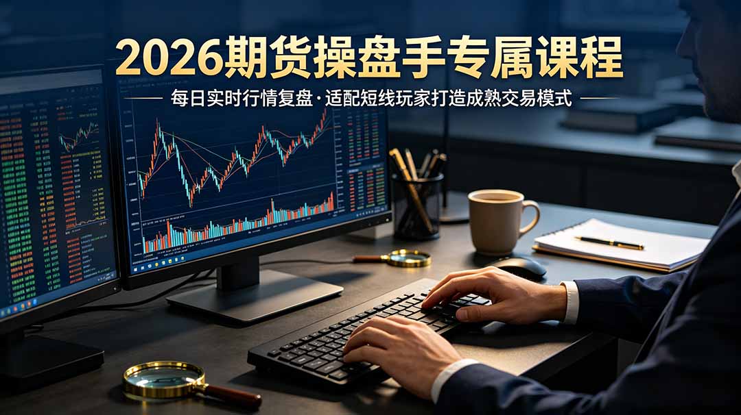 (19300期)2026期货操盘手专属课程-更新7月11,每日实时行情复盘,适配短线玩家打造成熟交易模式-低成本创业项目大全|短视频带货+AI副业变现|知行创业网