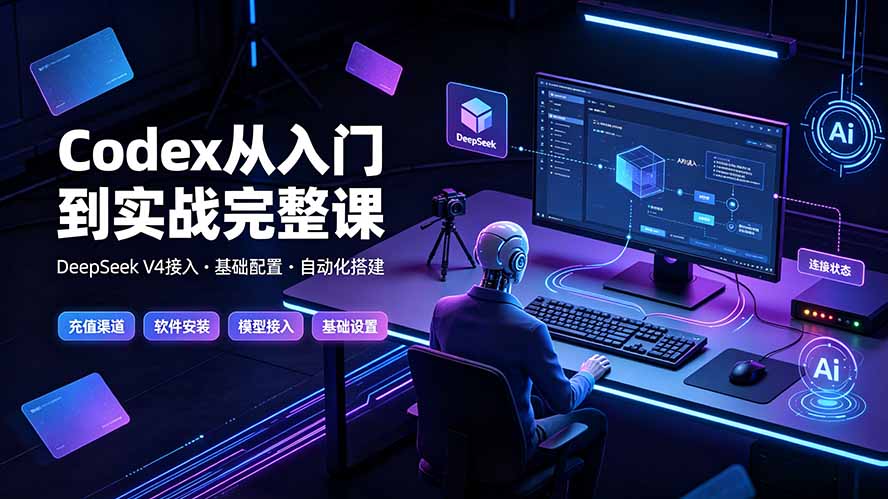 （19257期）Codex从入门到实战完整课｜充值·安装·接入DeepSeek，记忆·插件·Skill·CLI·MCP全拆解-低成本创业项目大全｜短视频带货+AI副业变现｜知行创业网
