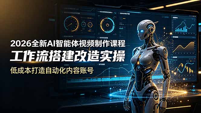 (19127期)2026全新AI Codex智能体视频制作课程,工作流搭建改造实操,低成本打造自动化内容账号-低成本创业项目大全|短视频带货+AI副业变现|知行创业网