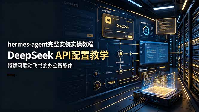 （19128期）hermes-agent完整安装实操教程，DeepSeek API配置教学，搭建可联动飞书的办公智能体-低成本创业项目大全｜短视频带货+AI副业变现｜知行创业网