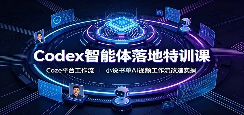 Codex智能体落地特训课:Coze平台工作流,小说书单AI视频工作流改造实操-低成本创业项目大全|短视频带货+AI副业变现|知行创业网