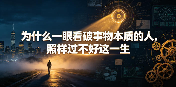付费文章：为什么一眼看破事物本质的人，照样过不好这一生-低成本创业项目大全｜短视频带货+AI副业变现｜知行创业网