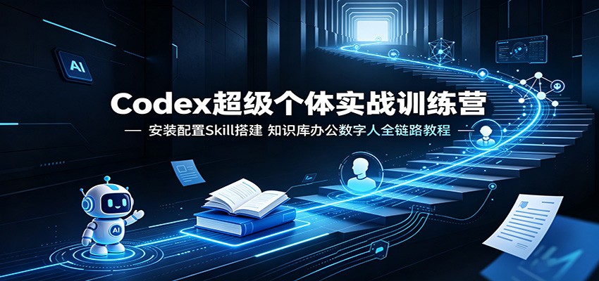 Codex超级个体实战训练营：安装配置Skill搭建，知识库办公数字人全链路教程-低成本创业项目大全｜短视频带货+AI副业变现｜知行创业网