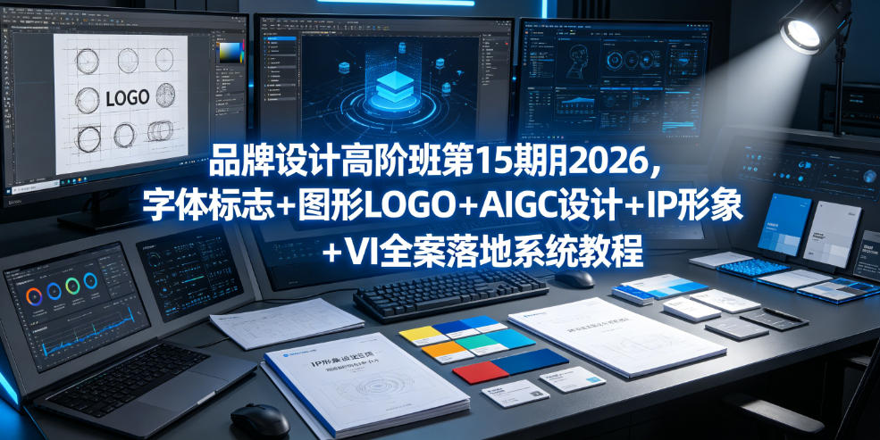 品牌设计高阶班第15期2026,字体标志+图形LOGO+AIGC设计+IP形象+VI全案落地系统教程-低成本创业项目大全|短视频带货+AI副业变现|知行创业网
