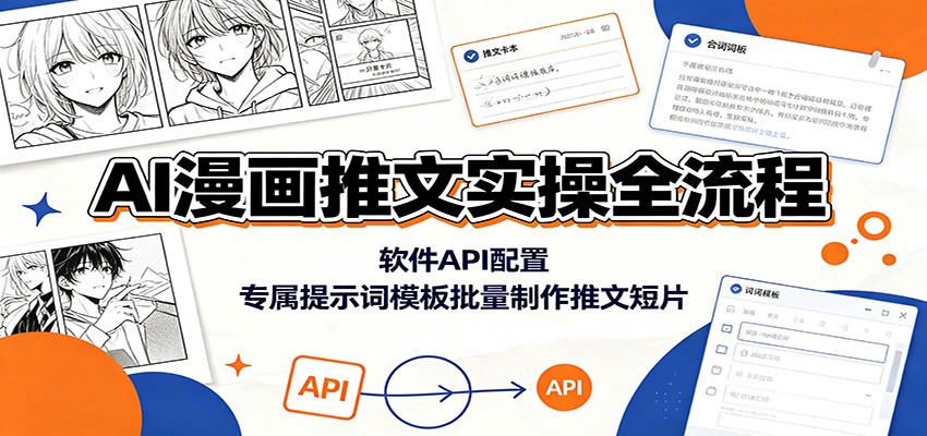 AI漫画推文实操全流程：软件API配置，专属提示词模板批量制作推文短片-低成本创业项目大全｜短视频带货+AI副业变现｜知行创业网